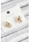 ÇOK SATAN Pirinç Zirkon Taşlı Ceylan Model Gold Renk Çocuk Küpe