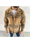 Polar Fermuarlı Sweatshirt – Kapüşonsuz, Cepli, Yumuşak Dokulu, Oversize Rahat Kalıp, Kışlık Sıcak Tutan Fermuarlı Üst - Sarı