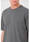 24/1 Düz A Kalite Oversize T-shirt - Antrasit
