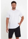 24/1 Düz A Kalite Oversize T-shirt - Beyaz