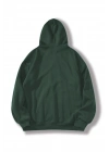 Düz Kapüşonlu Sweat - Koyu Yeşil