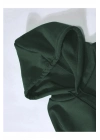 Düz Kapüşonlu Sweat - Koyu Yeşil