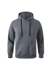 Uzun Kol Kapşonlu Basic Sweatshirt hoodie - Füme