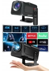 ÇOK SATAN Projektör Siyah Android Taşınabilir Sinema Projeksiyon Wifi Destekli En Güncel Sürüm Akıllı