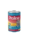 ÇOK SATAN Proline Sos İçinde Et Parçacıklı Somonlu ve Alabalıklı Yetişkin Konserve Kedi Maması 400 Gr