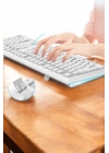 ÇOK SATAN Q Klavye Beyaz Klavye Ve Mouse Seti Kablosuz USB Girişli
