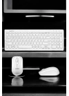 ÇOK SATAN Q Klavye Beyaz Klavye Ve Mouse Seti Kablosuz USB Girişli