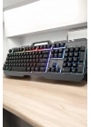 ÇOK SATAN Q Klavye RGB Işıklı Klavye Ve Mouse Seti Kablolu Mouse Hediyeliş