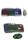 ÇOK SATAN RGB Işıklı Gaming Oyuncu Klavye Q Klavye Mouse Hediyeli