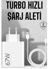 ÇOK SATAN Şarj Aleti 67W Hızlı Şarj Turbo Type-C Uyumlu Şarj Adaptörü Kablosu