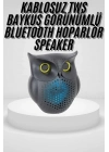 ÇOK SATAN Siyah Bluetooth Hoporlör Baykuş Speaker Bluetooth 5.0 Bağlantılı