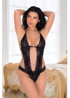 ÇOK SATAN Siyah Dantelli Bodysuit - 939