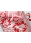 ÇOK SATAN Taç Glow Parlayan Çift Kişilik Nevresim Takımı Roses Pembe