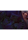 ÇOK SATAN Taç Glow Parlayan Çift Kişilik Nevresim Takımı Roses Pembe