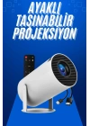 ÇOK SATAN Taşınabilir Projeksiyon Ayaklı Projektör Android Uyumlu HDMI Girişli