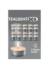 ÇOK SATAN Tealight Mum 50 Adet - Kokusuz Dekoratif Mum