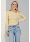 Tek Omuz İpli Bluz Sarı T4328