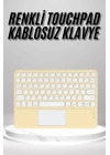 ÇOK SATAN Touchpad Uyumlu Bluetooth Klavye Slim Kablosuz Wifi Q Klavye