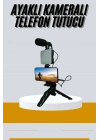 ÇOK SATAN Tripod Telefon Tutucu Kumandalı Mikrofon Led Işık Vlog Video Kayıt