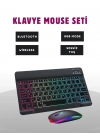ÇOK SATAN Türkçe Q Klavye Düzenli RGB Kablosuz Klavye Mouse Set