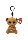 ÇOK SATAN TY Bella - Brown Bear W/Candy Cane Peluş Anahtarlık