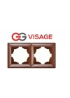 ÇOK SATAN Visage Amazon Ceviz 2 Li Çerçeve - Priz ve Anahtar İçin Uyumlu Çerçeve