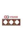 ÇOK SATAN Visage Amazon Ceviz 3 Lü Çerçeve - Priz ve Anahtar İçin Uyumlu Çerçeve