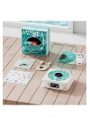 ÇOK SATAN Waves Nostalji Plak Görünümlü Bluetooth Hoparlör 3d Ses Dalgası Retro Müzik Plak Mavi