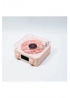 ÇOK SATAN Waves Nostalji Plak Görünümlü Bluetooth Hoparlör 3d Ses Dalgası Retro Müzik Plak Pembe