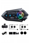 ÇOK SATAN Y12  Motor Kask Kulaklık Rgb Modlu Radyolu Motosiklet Kulaklık 5.3 Bluetooth Intercom