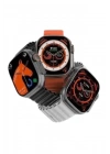 ÇOK SATAN Yeni Model Akıllı Saat Ultra Smart Watch Gümüş Kasa 45mm Titreşim