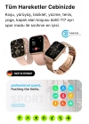 ÇOK SATAN Yeni Nesil 3 Kordonlu Kadın Akıllı Saat Spor Ve Sağlık Sensörlü Watch 9 Series Tasarım Saat Pembe