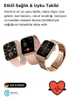 ÇOK SATAN Yeni Nesil 3 Kordonlu Kadın Akıllı Saat Spor Ve Sağlık Sensörlü Watch 9 Series Tasarım Saat Pembe