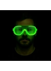 ÇOK SATAN Yeşil Led Işıklı Parti Gözlüğü – Neon Glow Şerit Gözlük 3 Modlu