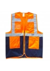 ® Yönetici İkaz Yeleği Turuncu/Lacivert  XXL Beden