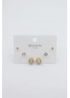 Çoklu Set Küpe - Altın