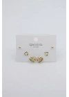 Çoklu Set Küpe - Altın