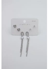 Çoklu Set Küpe - Gümüş