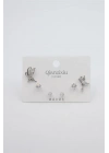 Çoklu Set Küpe - Gümüş