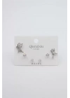 Çoklu Set Küpe - Gümüş