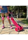 3 Tekerlekli Işıklı Maxi Scooter Pembe