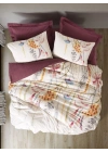 Cotton Box Complete Set Tek Kişilik Flos Bordo