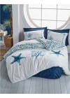 Cotton Box Maritime Ranforce Nevresim Takımı Tek Kişilik Star Lacivert