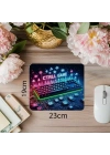 CTRL the Game Yazılı RGB Klavye Mousepad - 19x23 cm 2 mm Dikdörtgen İthal Baskılı Mouse Pad
