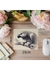 Dalda Oturan Papağan Mousepad – Kalemle Çizilmiş - 19x23 cm 2 mm Dikdörtgen İthal Baskılı Mouse Pad