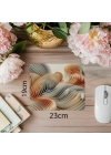 Dalgasal Geometrik Yapı ile Minimal Mousepad - 19x23 cm 2 mm Dikdörtgen İthal Baskılı Mouse Pad