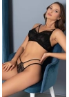 Dantelli Siyah Balenli Bralet Sütyen Takımı