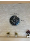 ® Dark Elegance 40 Cm Metal Krom Duvar Saati