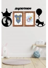 ®  DECO103 Supermen Dekoratif Duvar Süsü Tablo Aksesuar Ahşap Tasarım Hediye Pano Sticker Seti