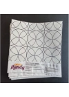 DecoHandy  Pvc Duvar Karosu 30x30cm 4lü Paket - Siyah Daire Geometrik Desen  0,36m2